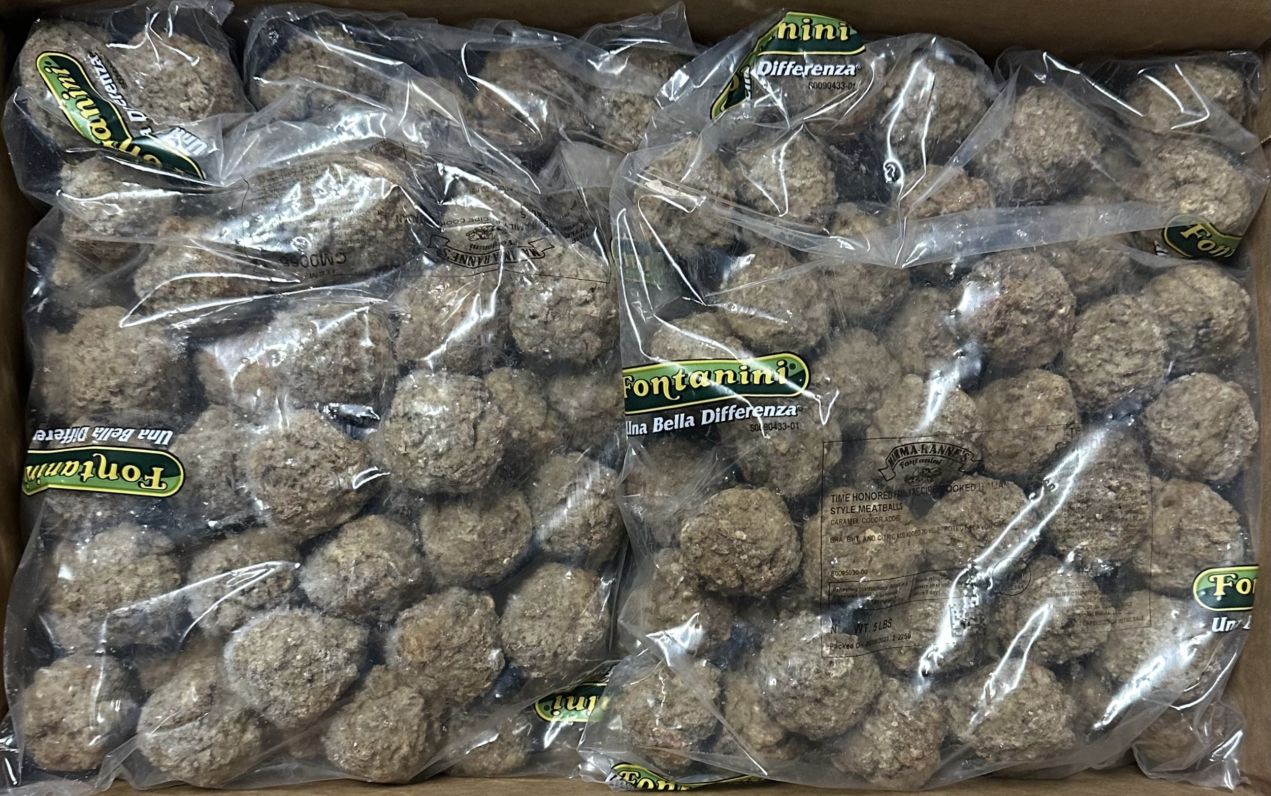 Fontanini Fully Cooked Frozen 1 oz. Meatballs 