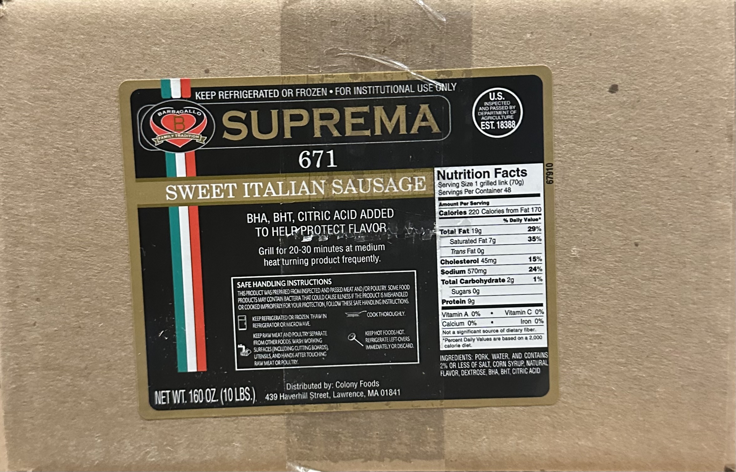 Suprema 671 Sweet Link Sausage 2/5#