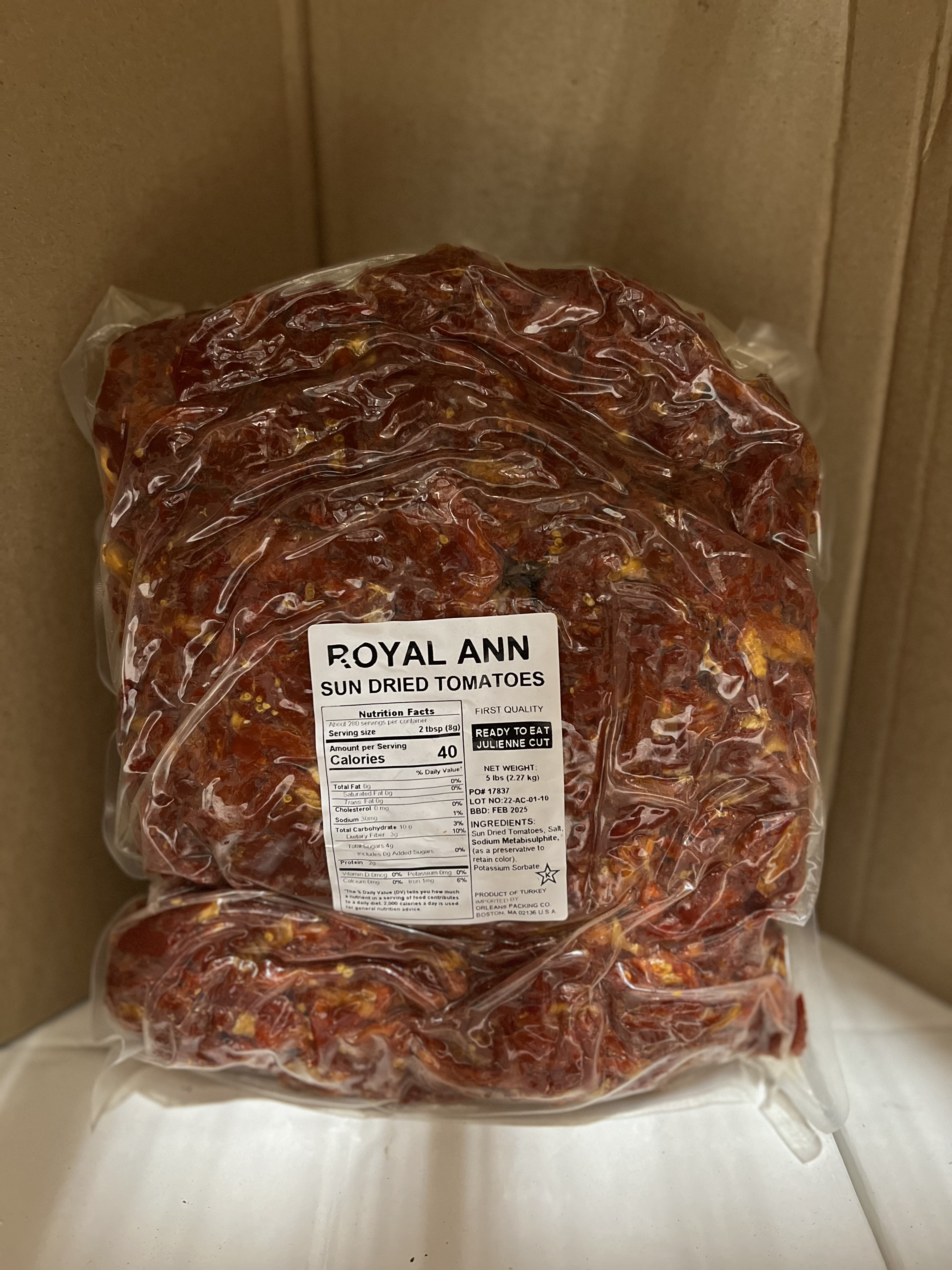 Royal Ann Sun Dried Tomatoes 5lbs