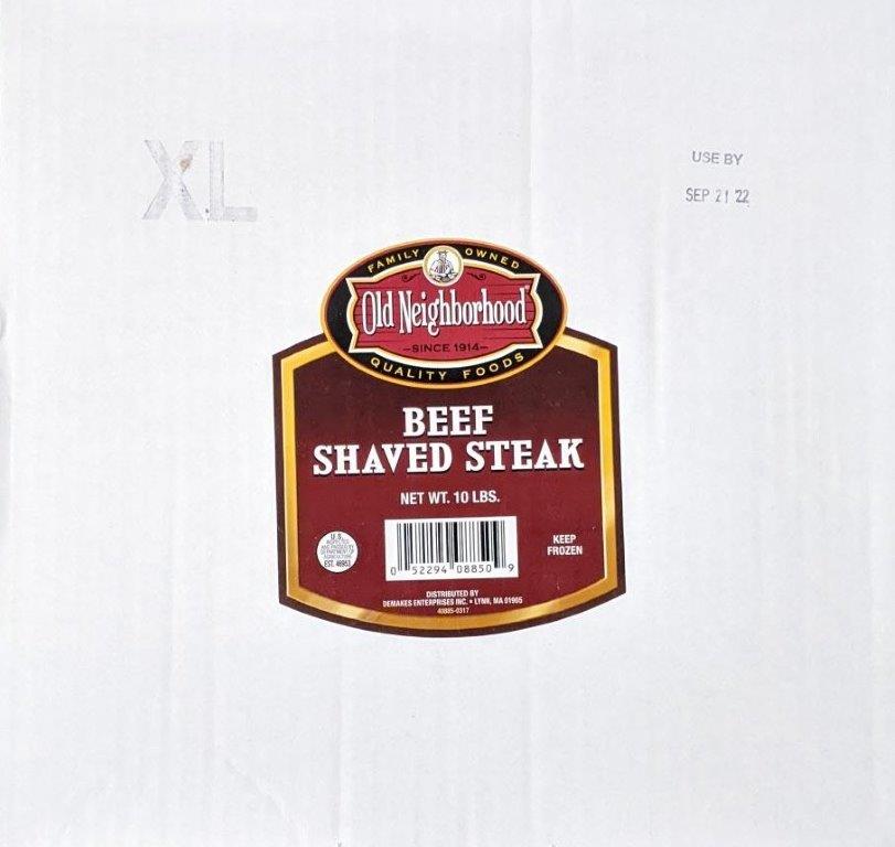 O.N. 885 XLN Shaved Steak 10#