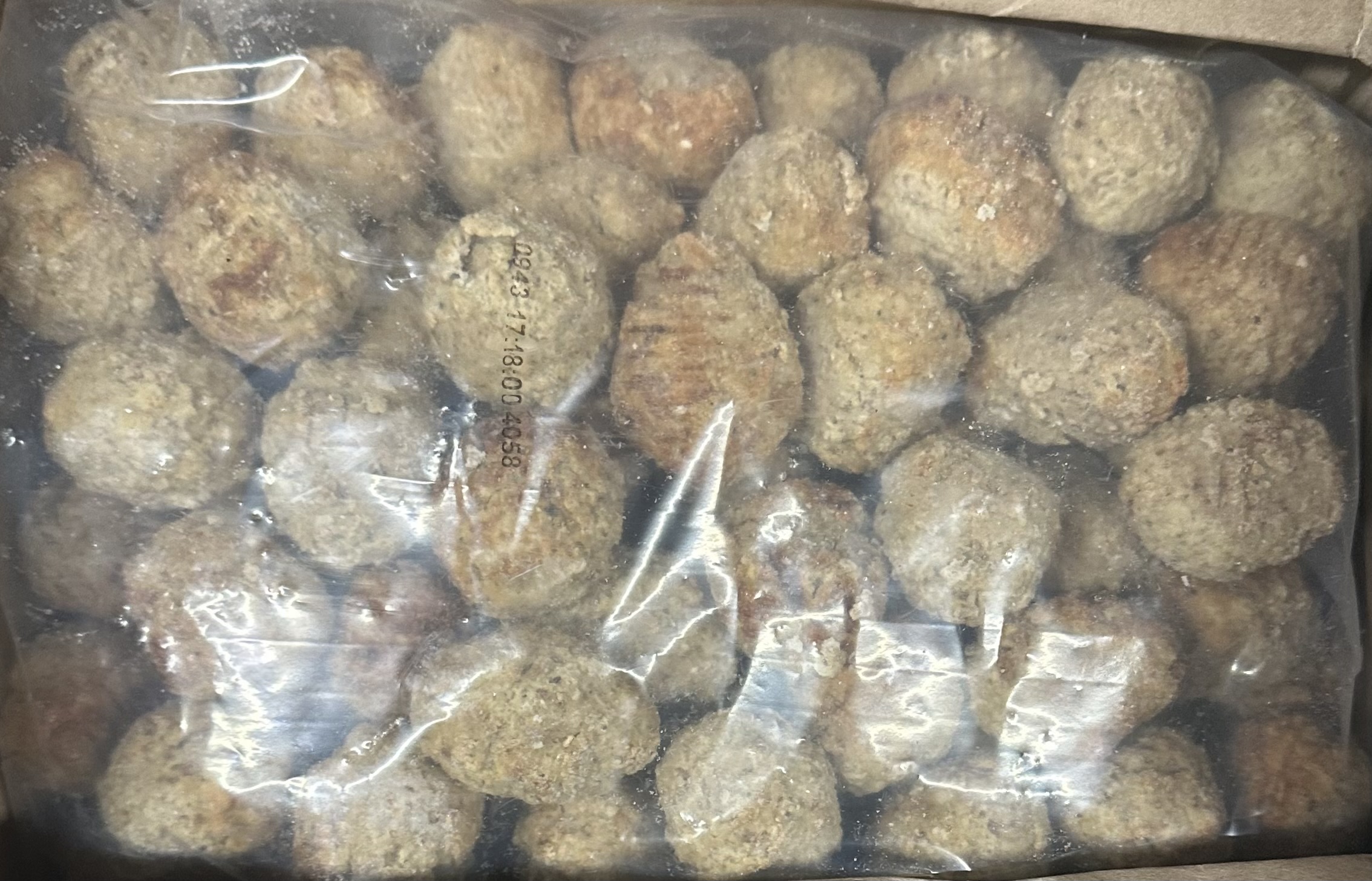 Bell BELLB010 Cooked Meatballs 1oz Beef 2/5#