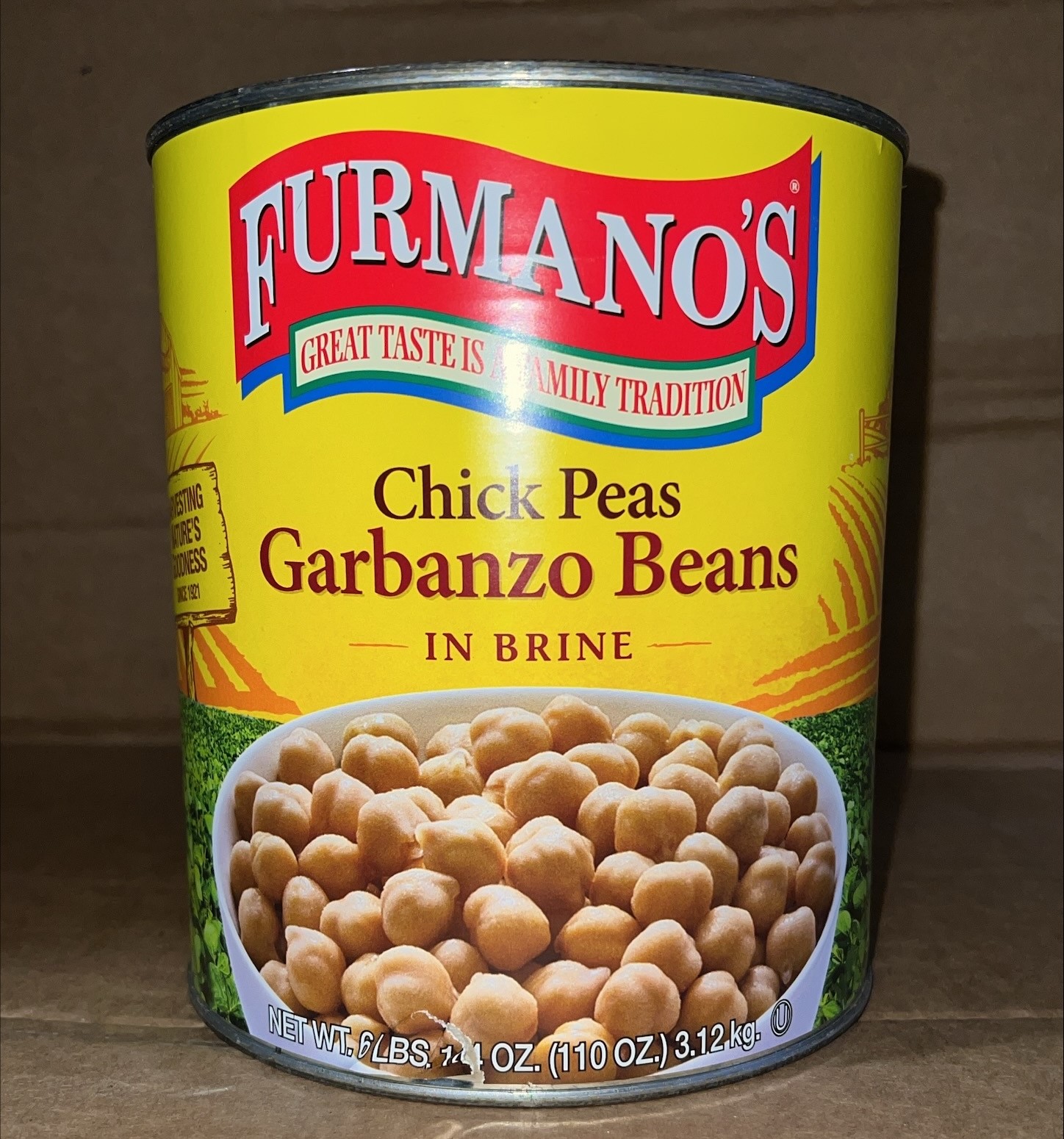 Furmano 04148 Chick Peas Garbanzo 6/#10