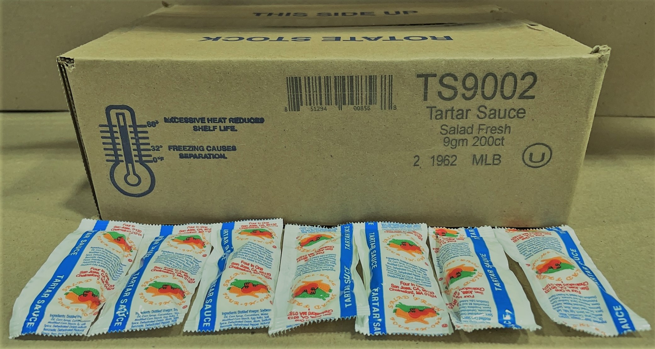 S&P TS9002 Tartar Sauce Packets 200ct