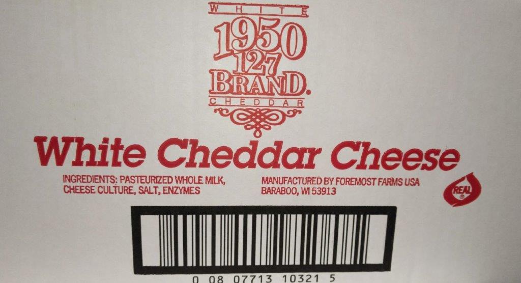 1950 Morning Glory White Cheddar Cheese 42v