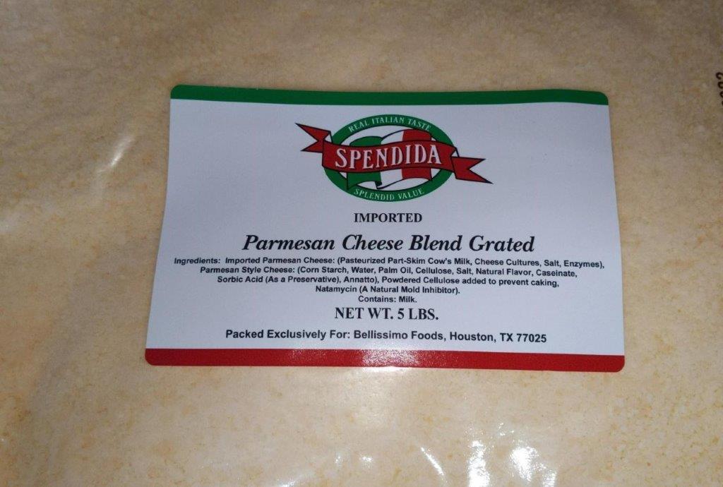 Suprema/Spendida 2601 Parmesan Cheese Blend Grated 4/5#