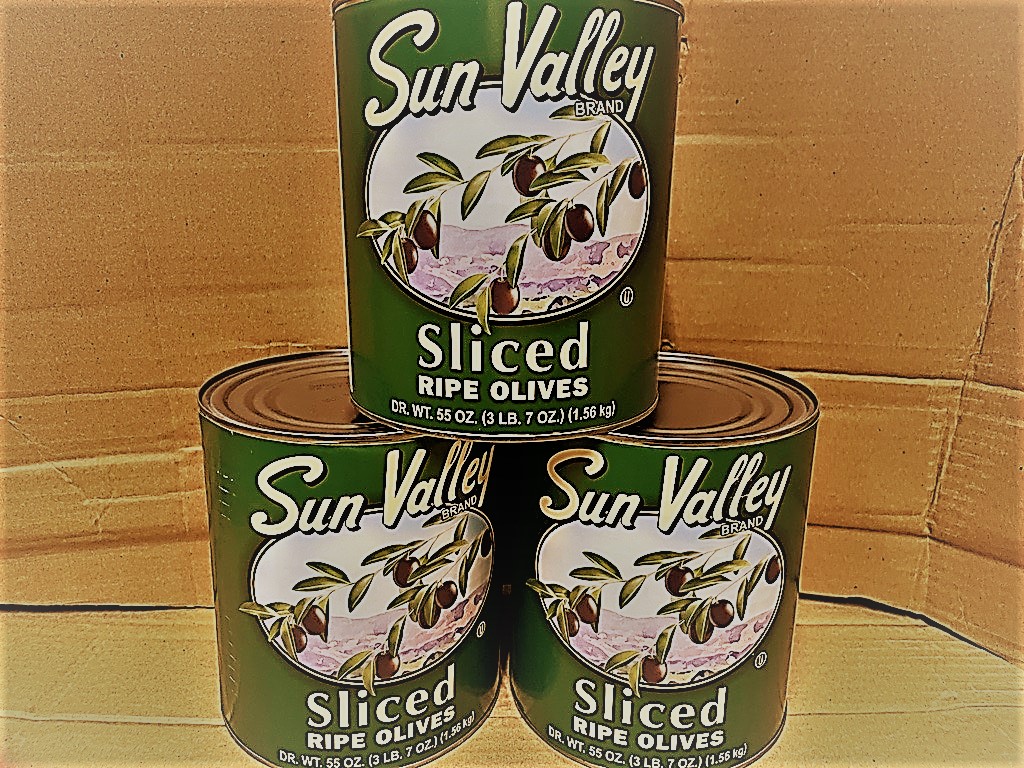 Sun Valley - Sliced Ripe Olives, 55 OZ, 6/#10