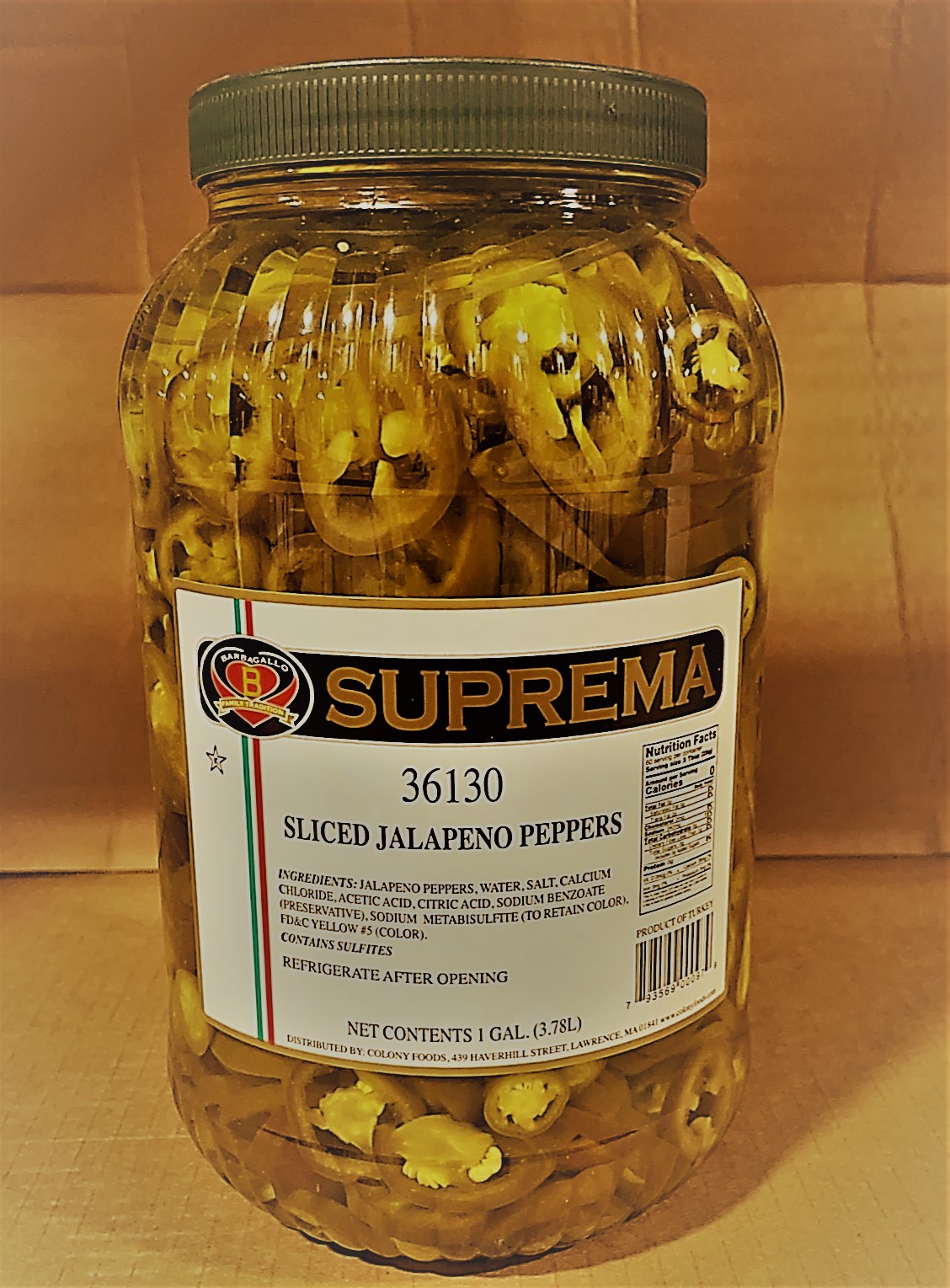 Suprema - Sliced Jalapeno Peppers 4/1gl
