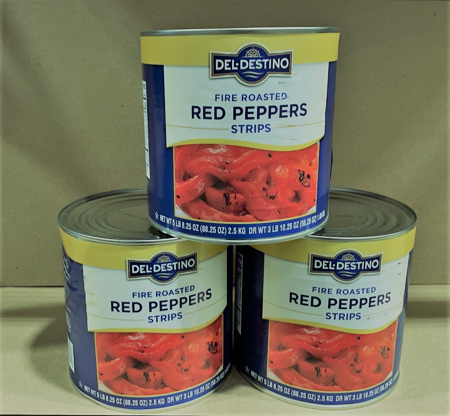 Del Destino - Fire Roasted Red Pepper Strips 6/3kg
