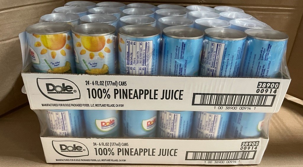 Dole - SM 100% Pineapple Juice 48/6oz