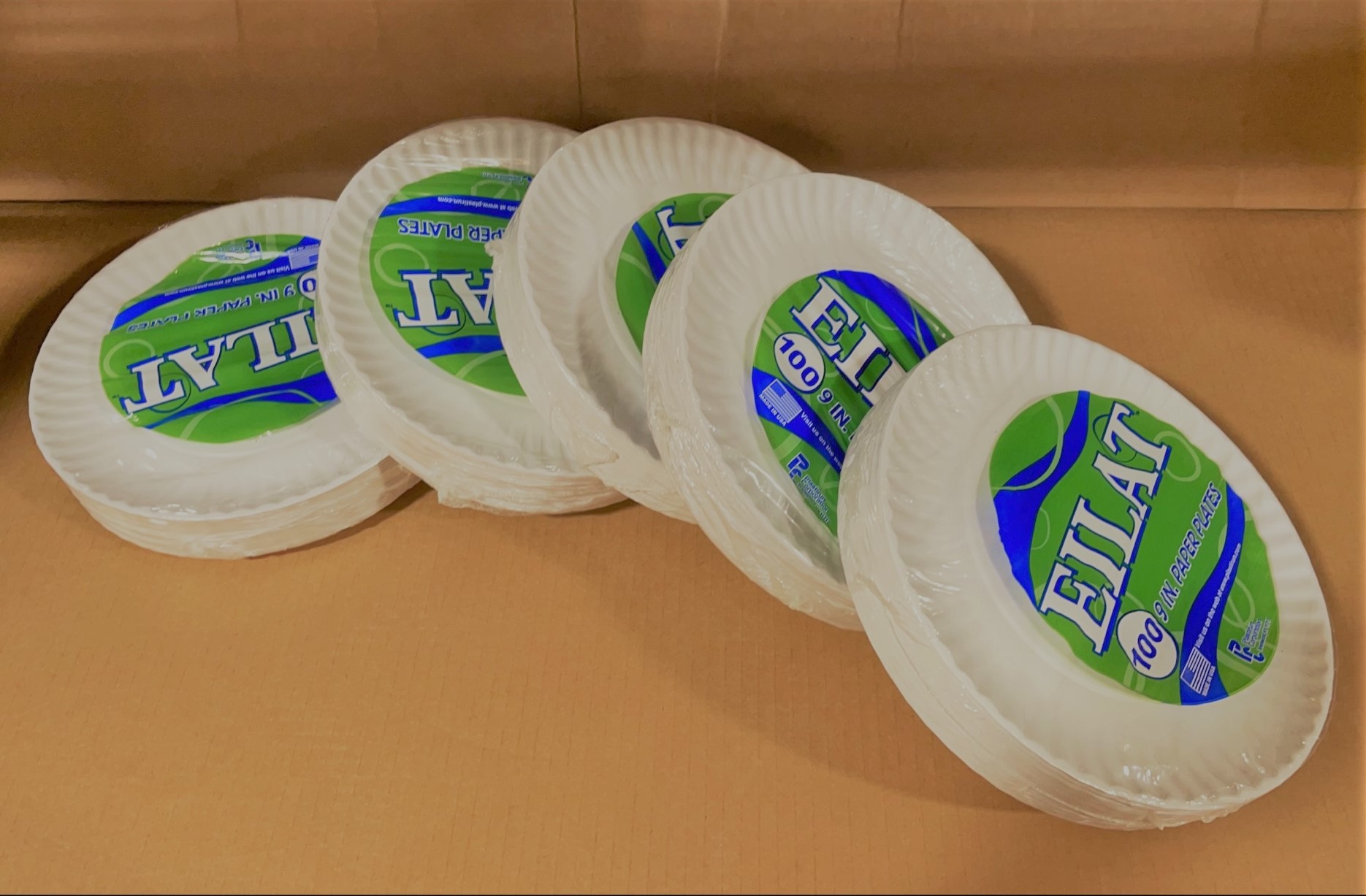 EILAT - Uncoated Paper Plate 9" 10/100ct