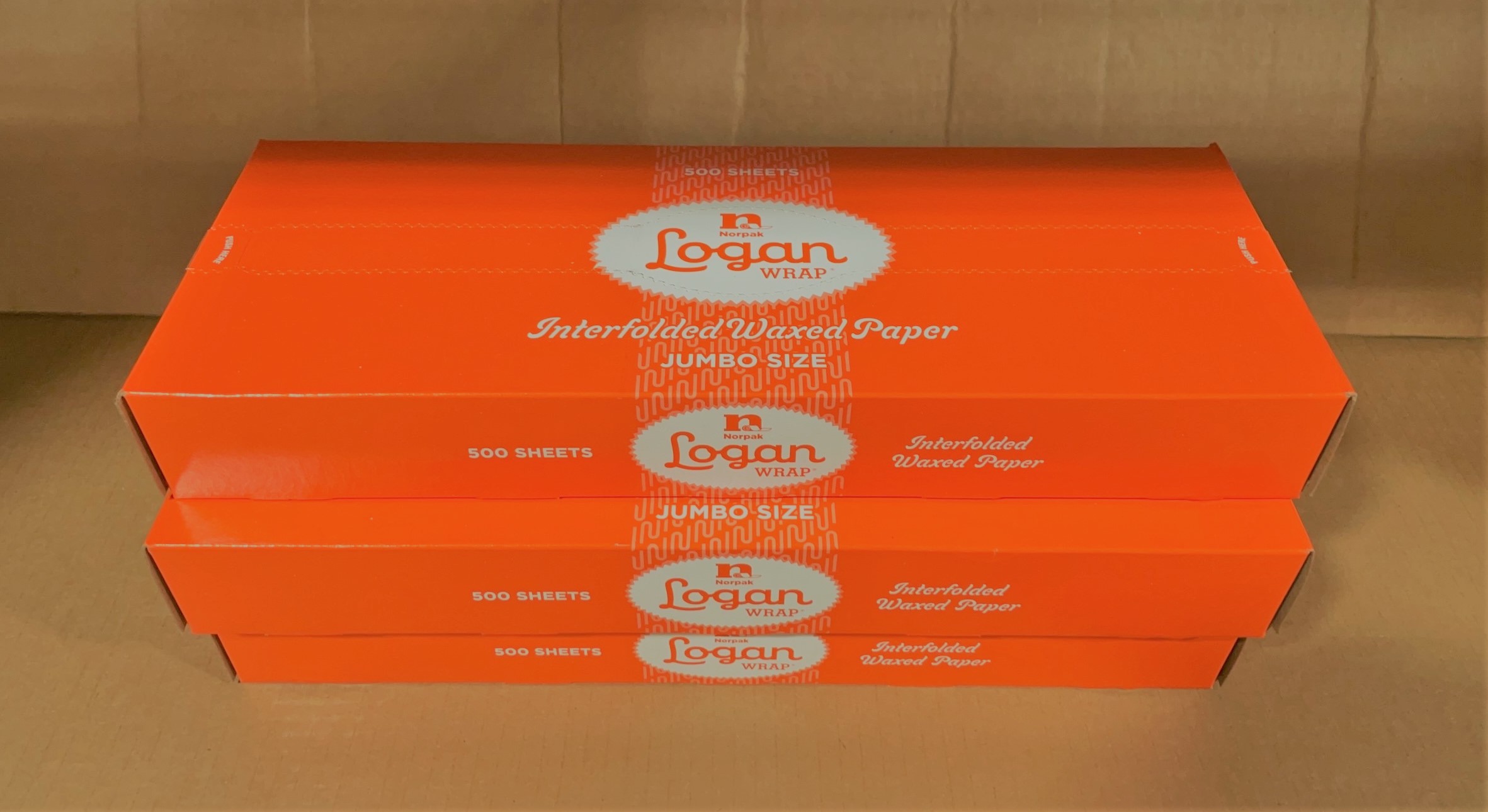 Logan - Interfolded Waxed Paper, Jumbo Size, 500 sheets